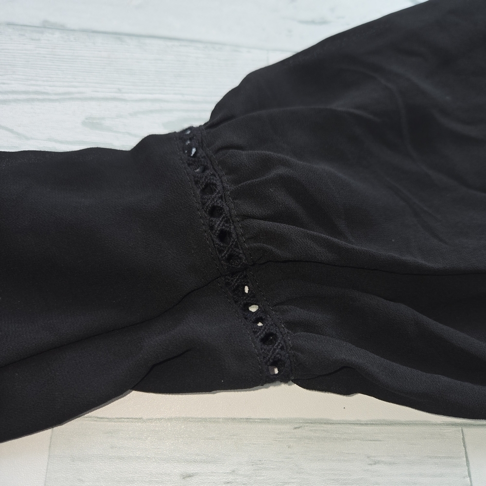 Xtraordinary Black Mini Dress with Flared Cuffs Juniors Large - Picture 8 of 12